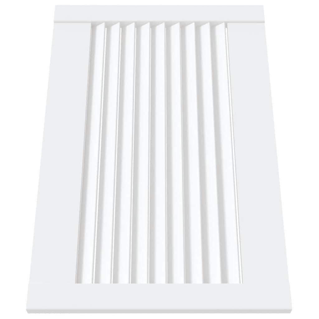 Skåpluckor lamelldesign 2 st vit 39,5x59,4 cm massiv furu