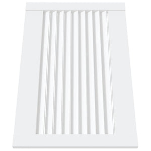 Skåpluckor lamelldesign 2 st vit 39,5x59,4 cm massiv furu