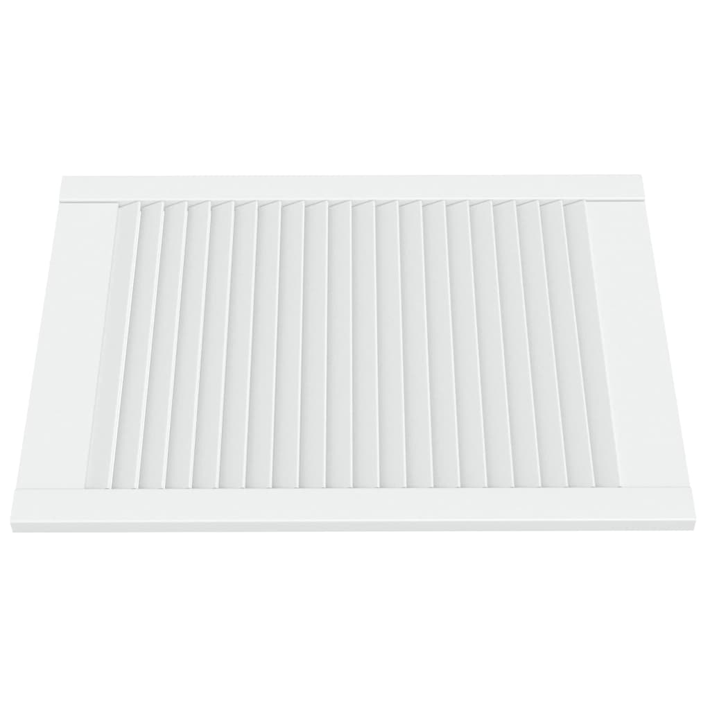 Skåpluckor lamelldesign 2 st vit 69x49,4 cm massiv furu