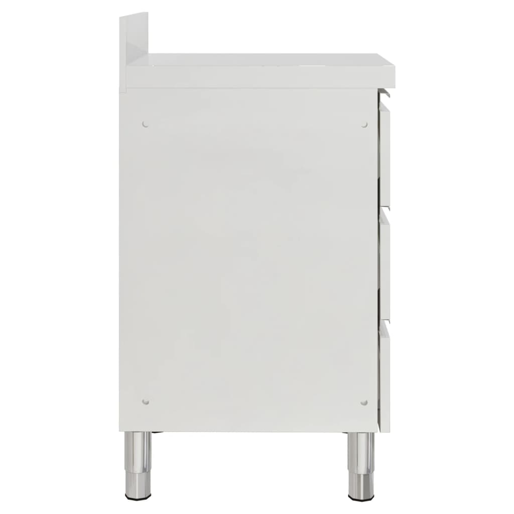 Kommersiellt köksskåp med 3 lådor 50x60x96 cm