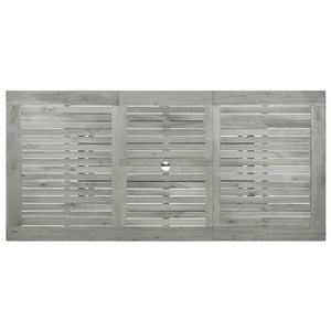 Matbord för trädgården (120-170)x80x75 cm massiv akaciaträ