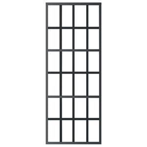 Skjutdörr med beslagset ESG glas och aluminium 76x205 cm