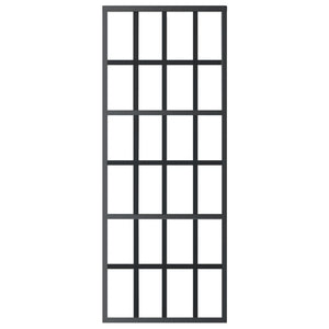 Skjutdörr med beslagset ESG glas och aluminium 76x205 cm