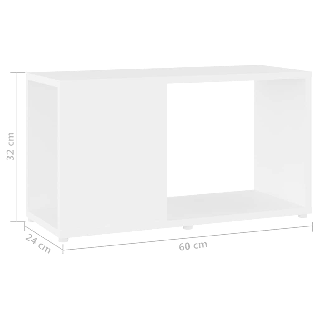 TV-bänk vit 60x24x32 cm konstruerat trä