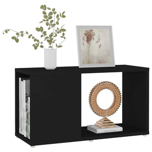 TV-bänk svart 60x24x32 cm konstruerat trä