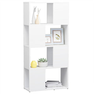 Bokhylla Rumsavdelare vit 60x24x124,5 cm konstruerat trä