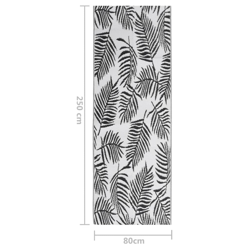 Utomhusmatta ARAKIL svart 80x250 cm PP