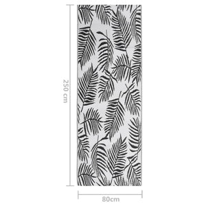 Utomhusmatta ARAKIL svart 80x250 cm PP