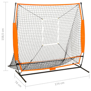 Multisport baseball träningsnät svart 174x76x158,5 cm