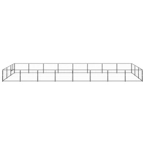 Hundgård svart 24 m² stål