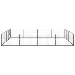 Hundgård svart 16 m² stål