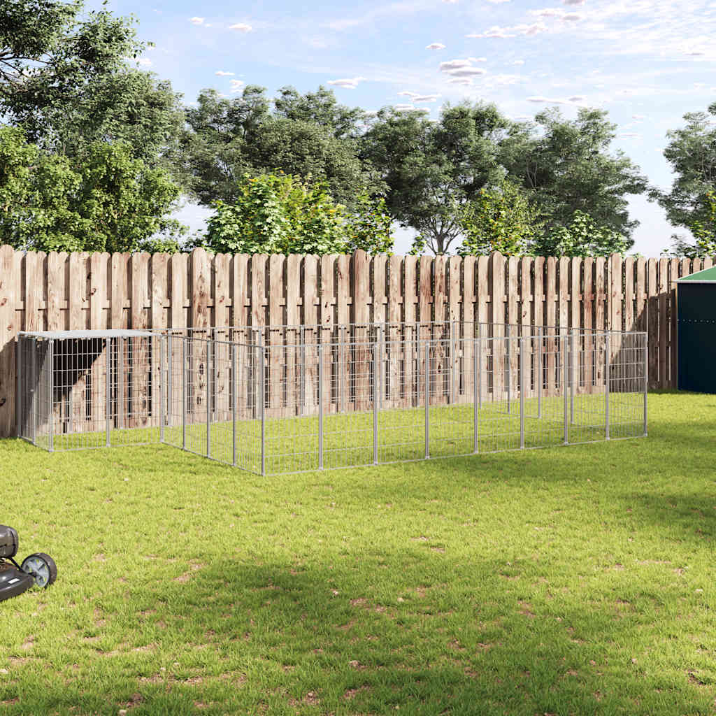 Hundgård silver 15,73 m² stål