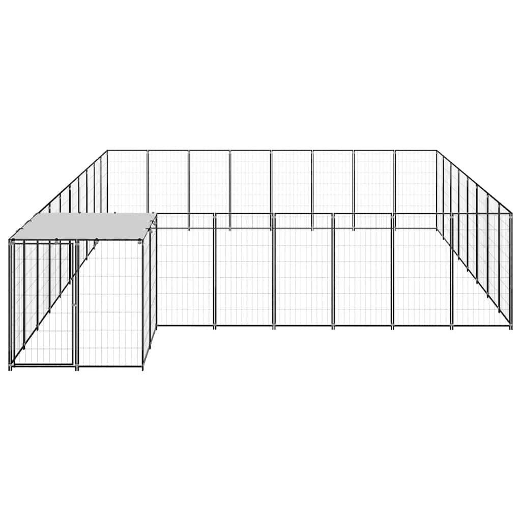 Hundgård svart 20,57 m² stål