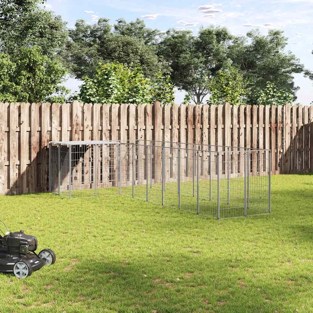 Hundgård silver 6,05 m² stål