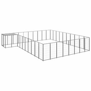 Hundgård svart 25,41 m² stål