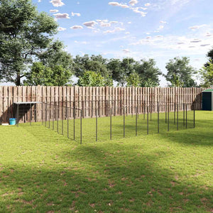 Hundgård svart 31,46 m² stål