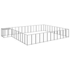Hundgård svart 37,51 m² stål