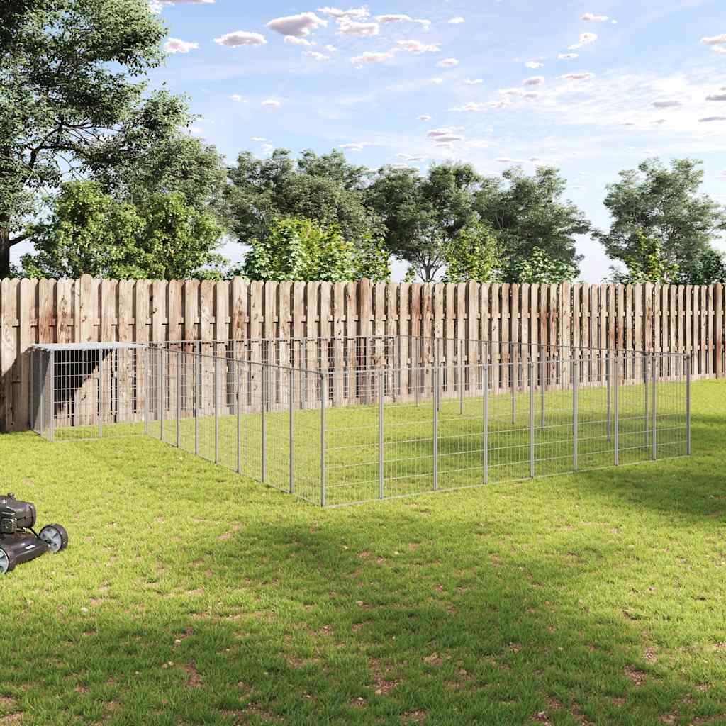 Hundgård silver 25,41 m² stål