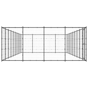 Hundgård för utomhusbruk stål 43,56 m²