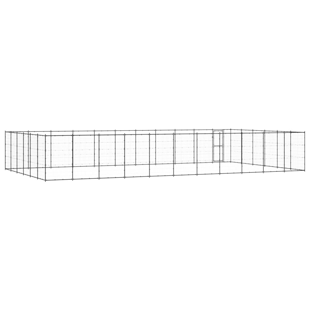 Hundgård för utomhusbruk stål 79,86 m²