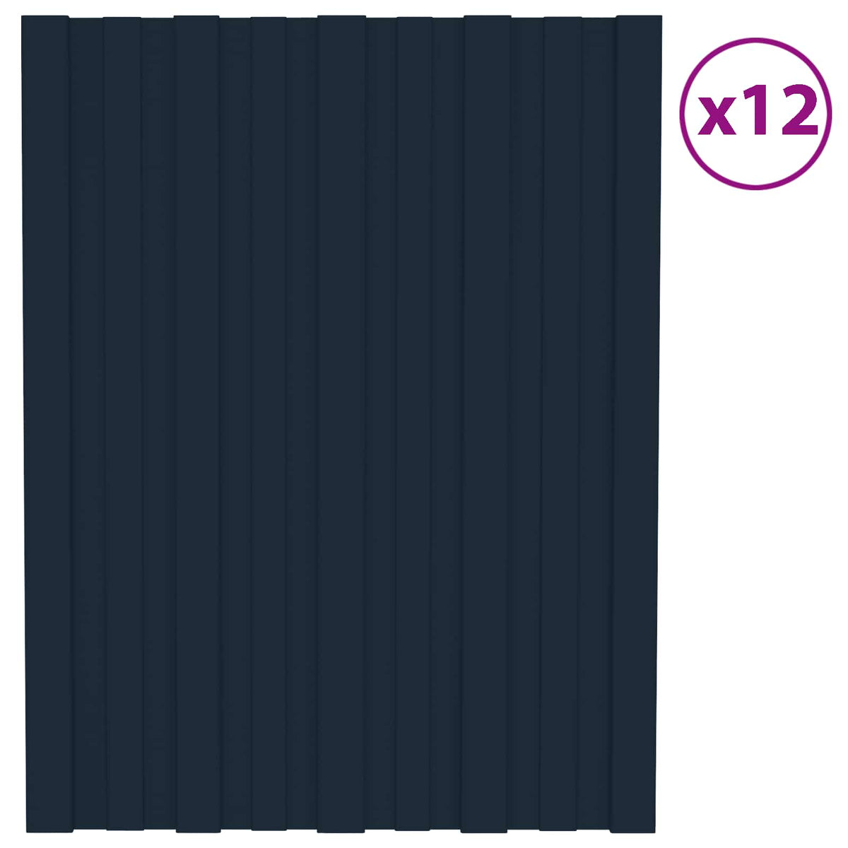 Takpanel 12 st Antracit 60 x 45 cm Galvaniserat stål