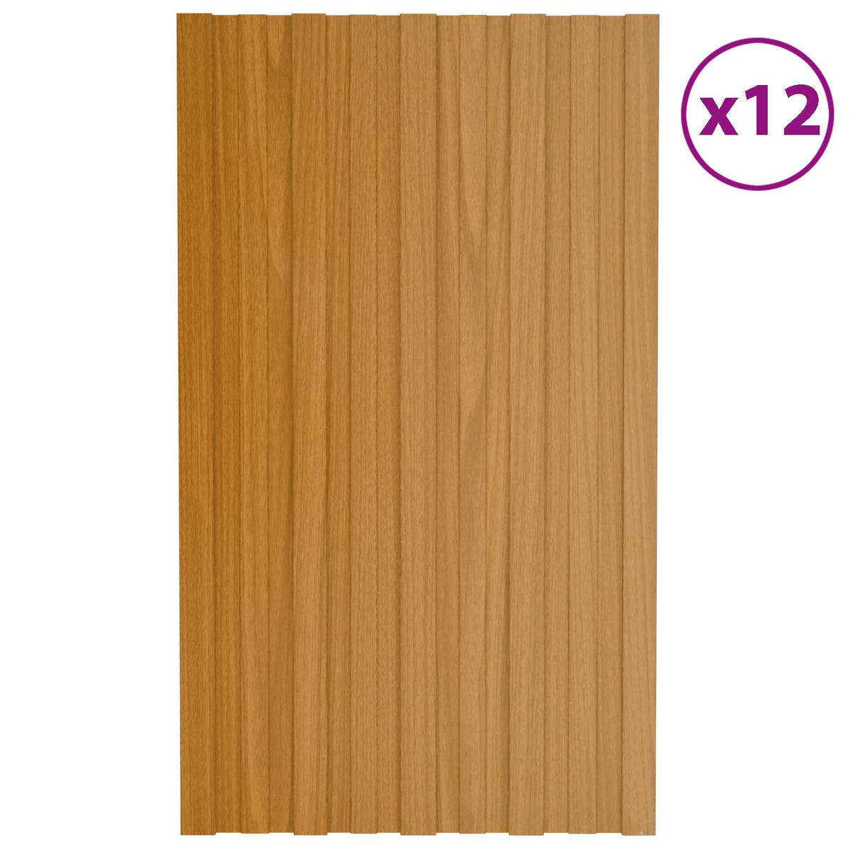 Takpanel 12 st Naturlig 80 x 45 cm Galvaniserat stål