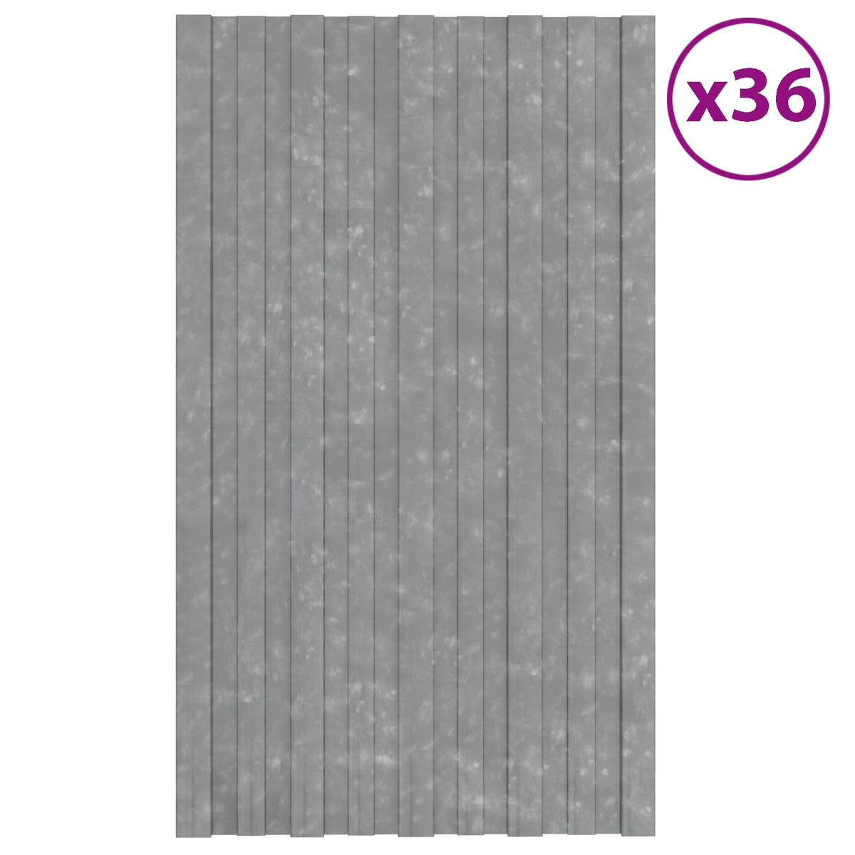 Takpanel 36 st Silver 80 x 45 cm Galvaniserat stål