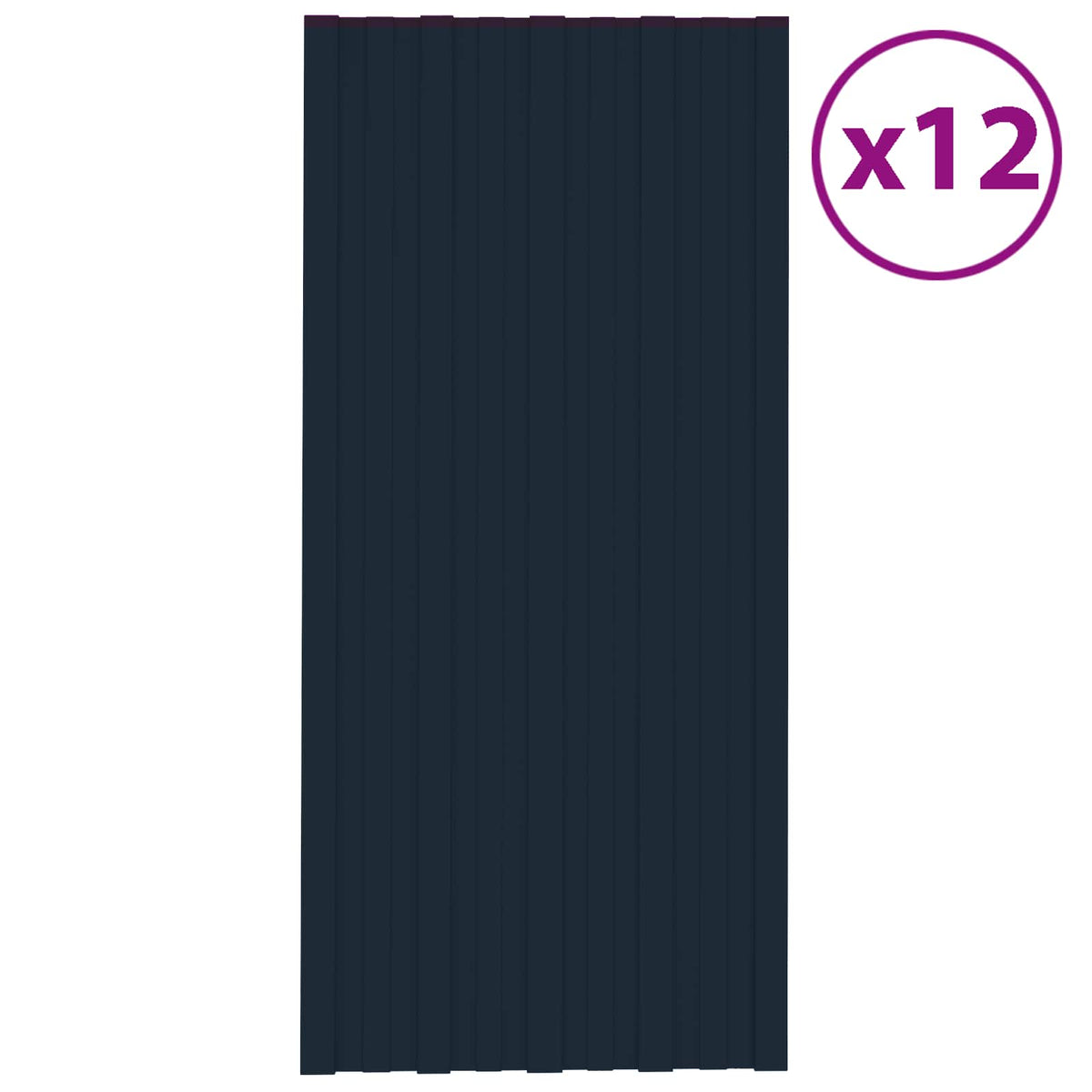 Takpanel 12 st Antracit 100 x 45 cm Galvaniserat stål