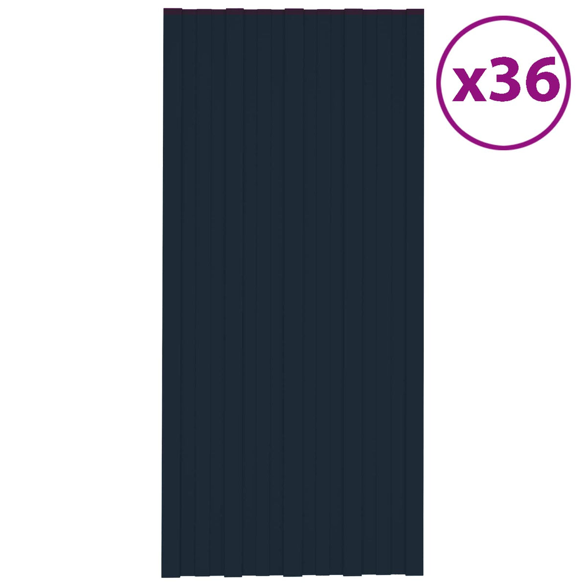 Takpanel 36 st Antracit 100 x 45 cm Galvaniserat stål