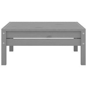 Loungegrupp för trädgården 9 delar grå massiv furu-Utemöbelgrupper-vidaXL-njoyroom