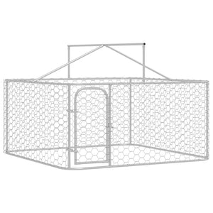 Hundgård med tak för utomhusbruk 200x200x150 cm
