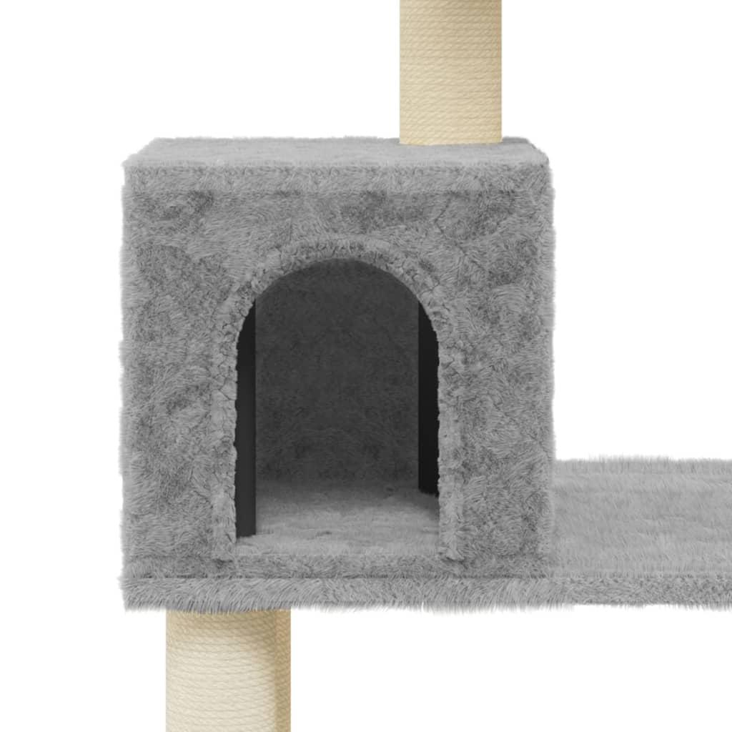 Klösträd med sisalpelare ljusgrå 147 cm