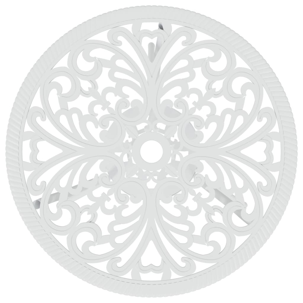 Caféset 3 delar gjuten aluminium vit