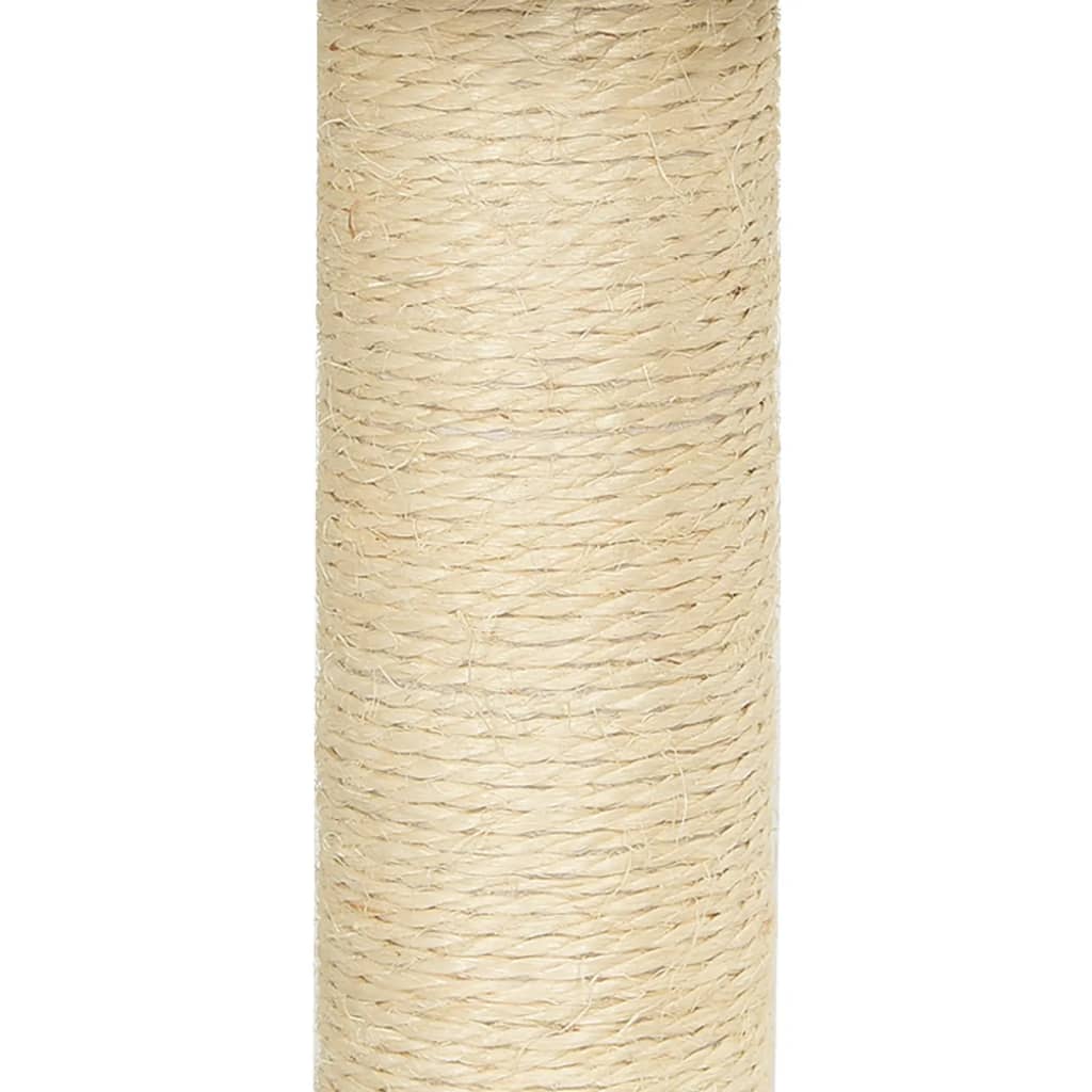 Klösträd med klöspelare i sisal ljusgrå 155 cm