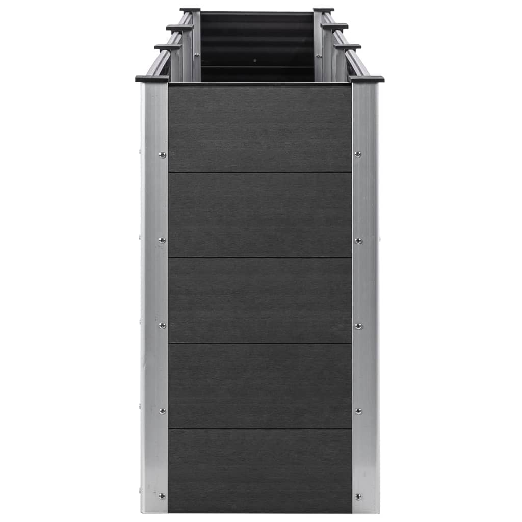 Odlingslåda upphöjd 300x100x91 cm WPC grå