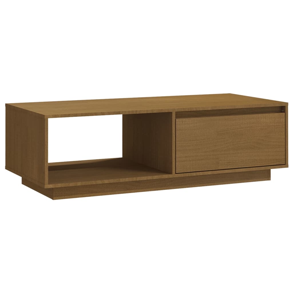 Soffbord honungsbrun 110x50x33,5 cm massiv furu
