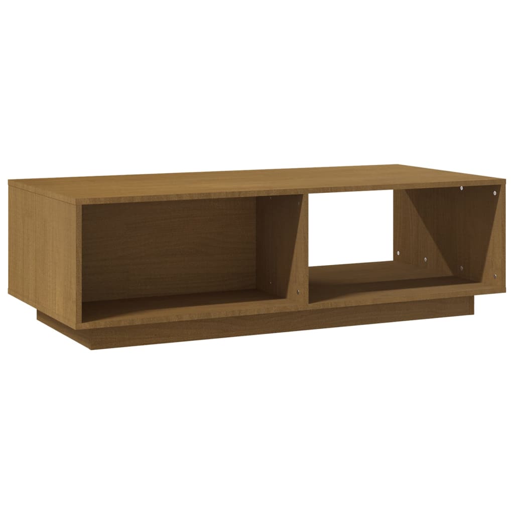 Soffbord honungsbrun 110x50x33,5 cm massiv furu