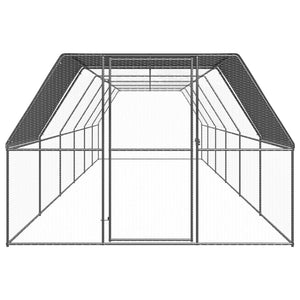 Hönsbur för utomhusbruk 3x12x2 m galvaniserat stål