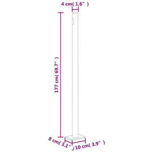 Infällbar sidomarkis 180x600 cm blå