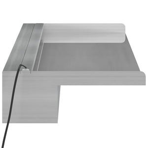 Vattenfall med RGB LED rostfritt stål 108 cm