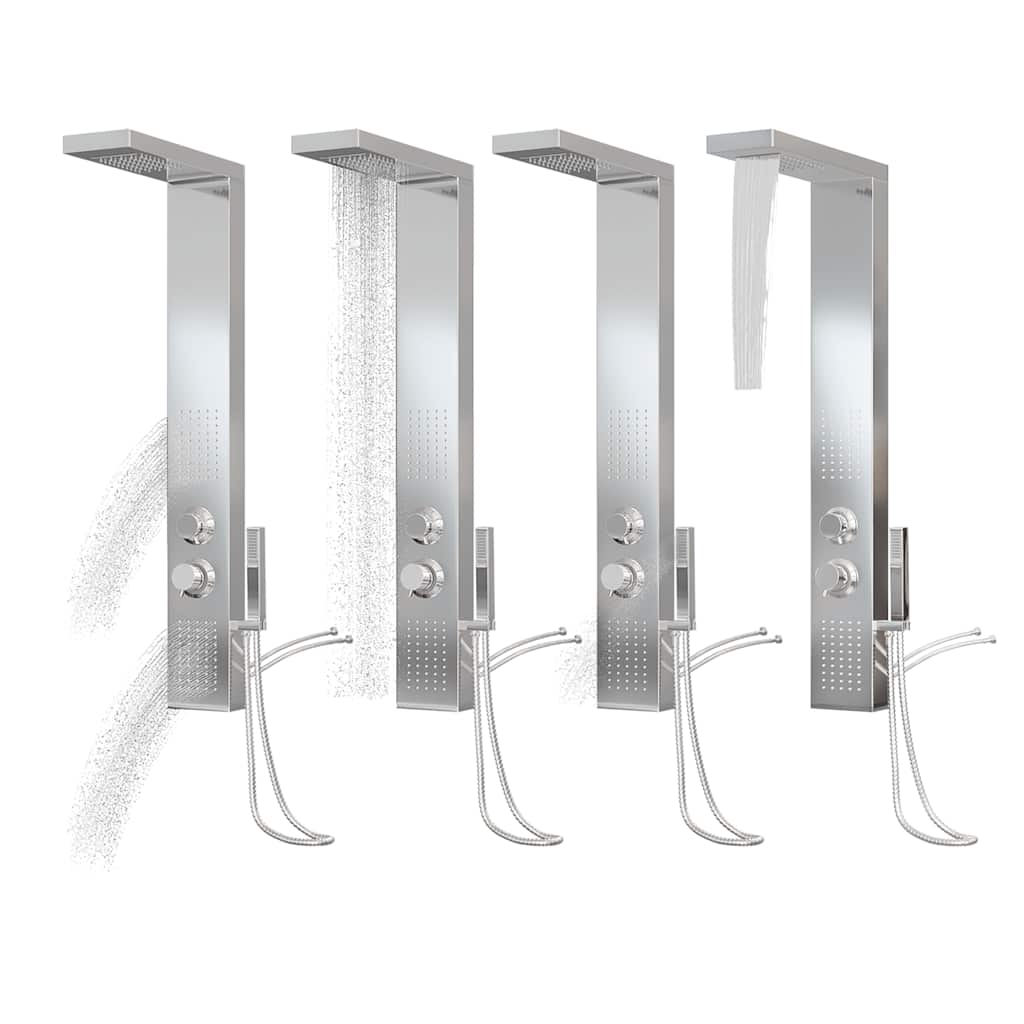 Duschpanelsystem rostfritt stål fyrkantig