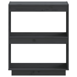 Bokhylla grå 60x35x71 cm massiv furu