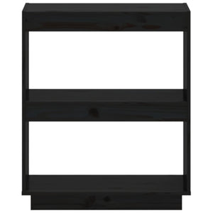 Bokhylla svart 60x35x71 cm massiv furu