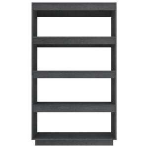 Bokhylla/Rumsavdelare grå 80x35x135 cm massiv furu