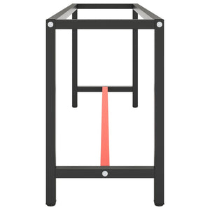 Ram för arbetsbänk svart och matt röd 190x50x79 cm metall