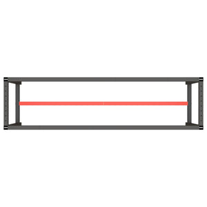 Ram för arbetsbänk svart och matt röd 210x50x79 cm metall
