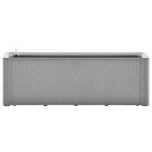 Upphöjd odlingslåda med självbevattning grå 100x43x33 cm