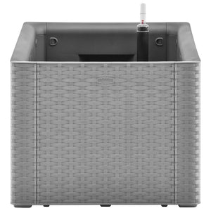 Upphöjd odlingslåda med självbevattning grå 100x43x33 cm