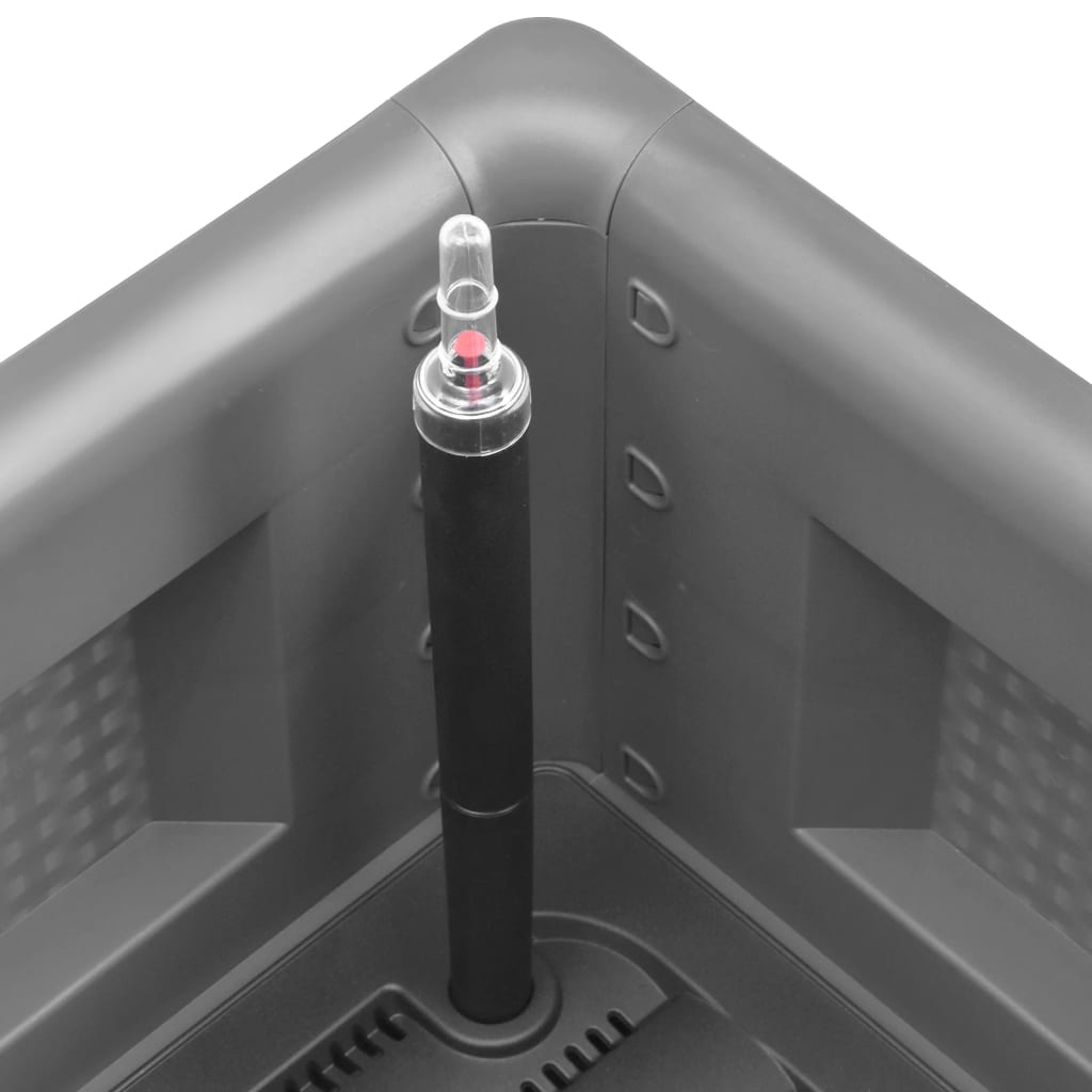 Upphöjd odlingslåda med självbevattning grå 100x43x33 cm