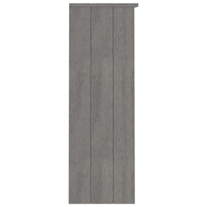 Överdel till högskåp HAMAR ljusgrå 85x35x100 cm massiv furu